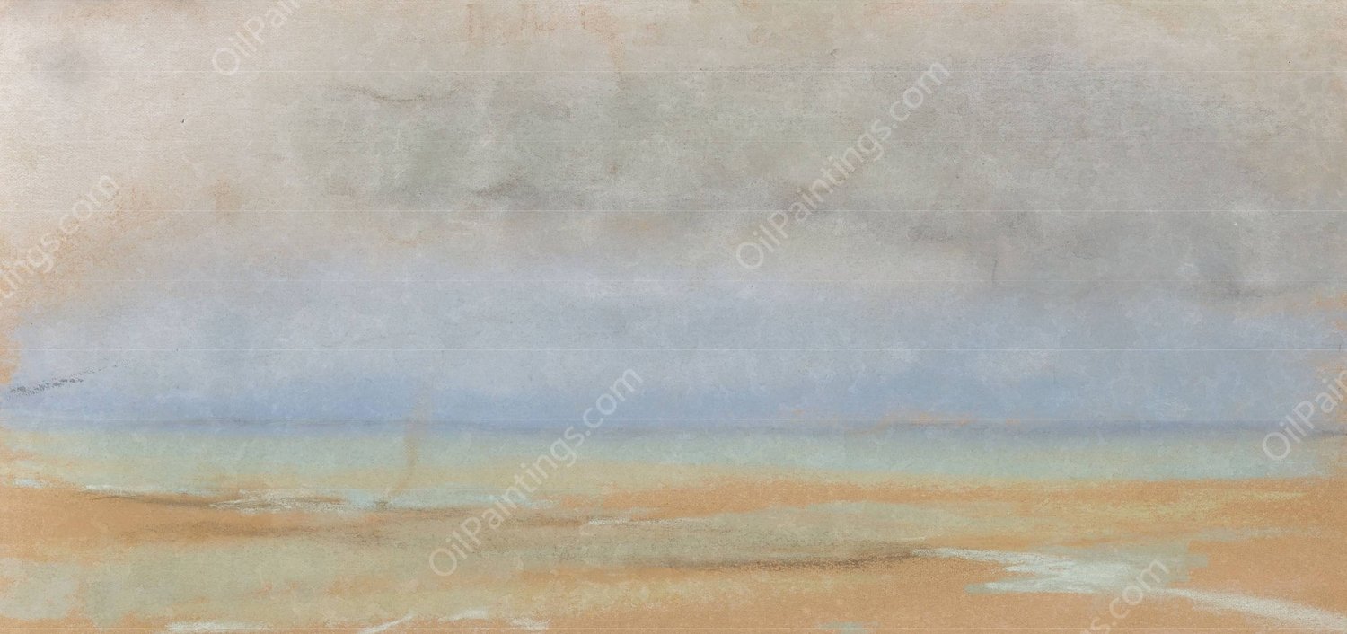 Au bord de la mer  by Edgar Degas - Hand-Painted Oil Painting Reproduction