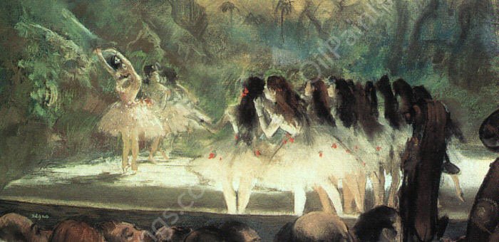 Ballet at the Paris Opera by Edgar Degas - Hand-Painted Oil Painting Reproduction