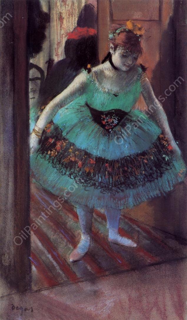 Dancer Leaving Her Dressing Room by Edgar Degas - Hand-Painted Oil Painting Reproduction