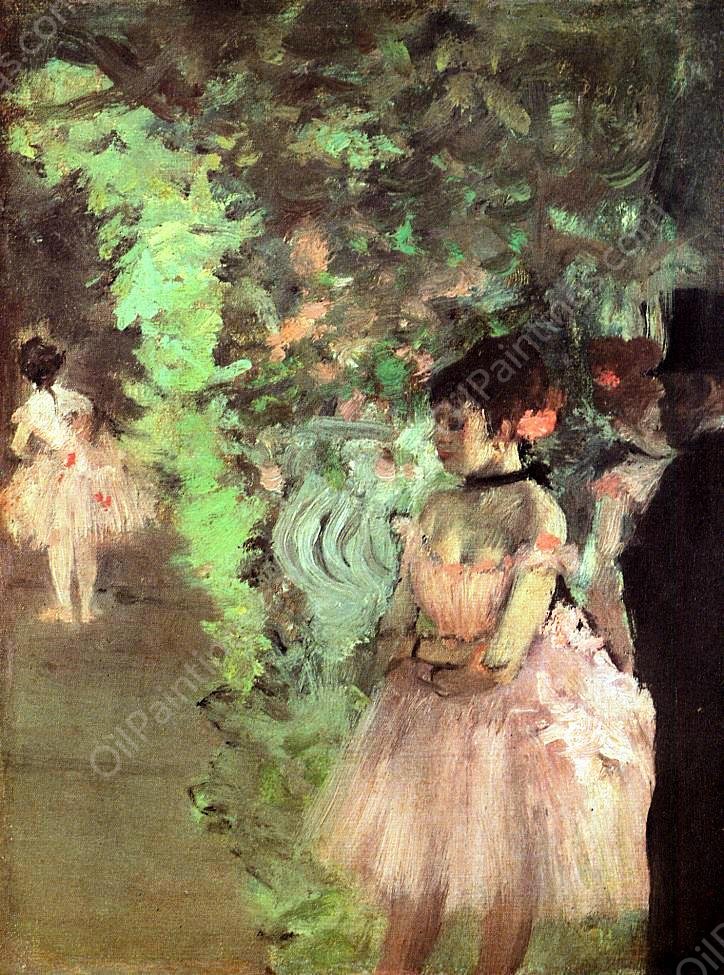 Dancers Backstage by Edgar Degas - Hand-Painted Oil Painting Reproduction