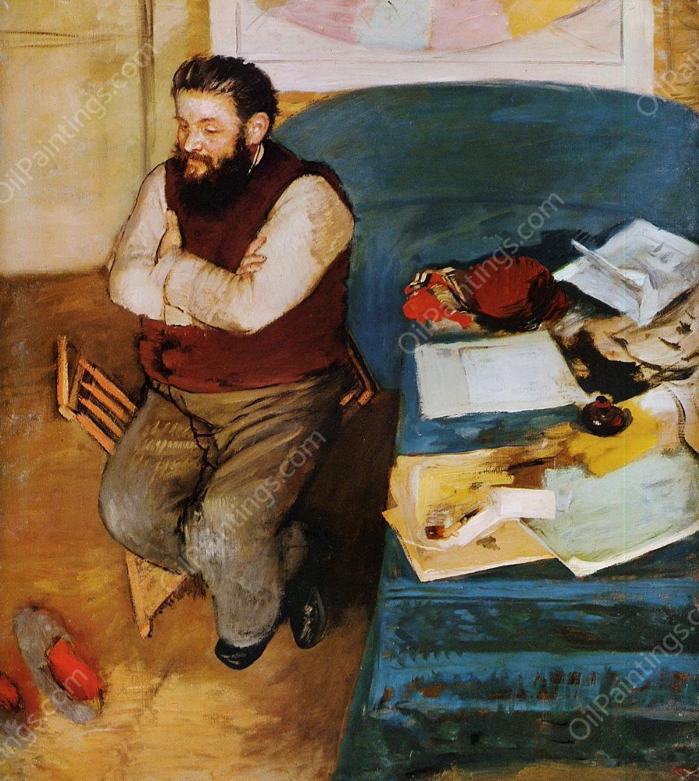 Diego Martelli by Edgar Degas - Hand-Painted Oil Painting Reproduction