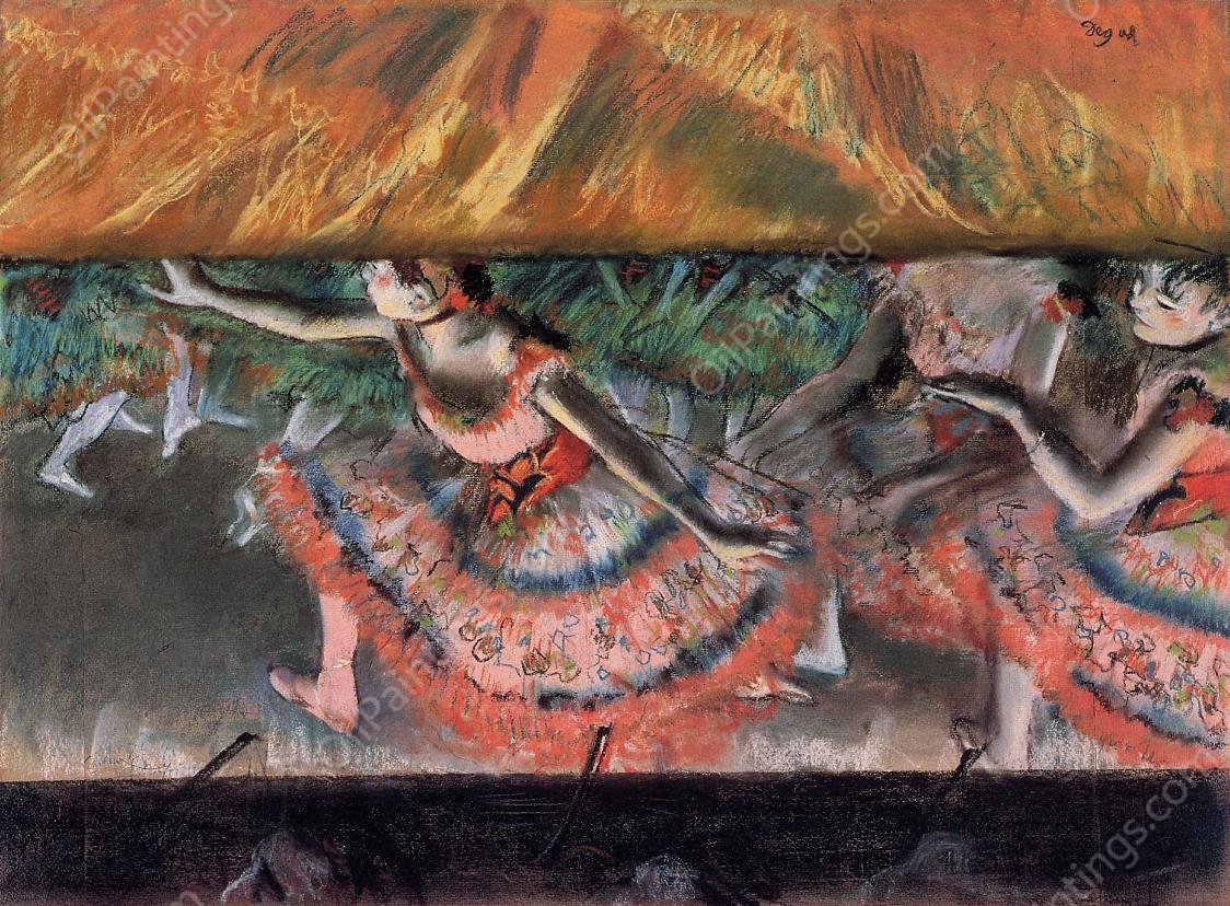 Lowering the Curtain by Edgar Degas - Hand-Painted Oil Painting Reproduction