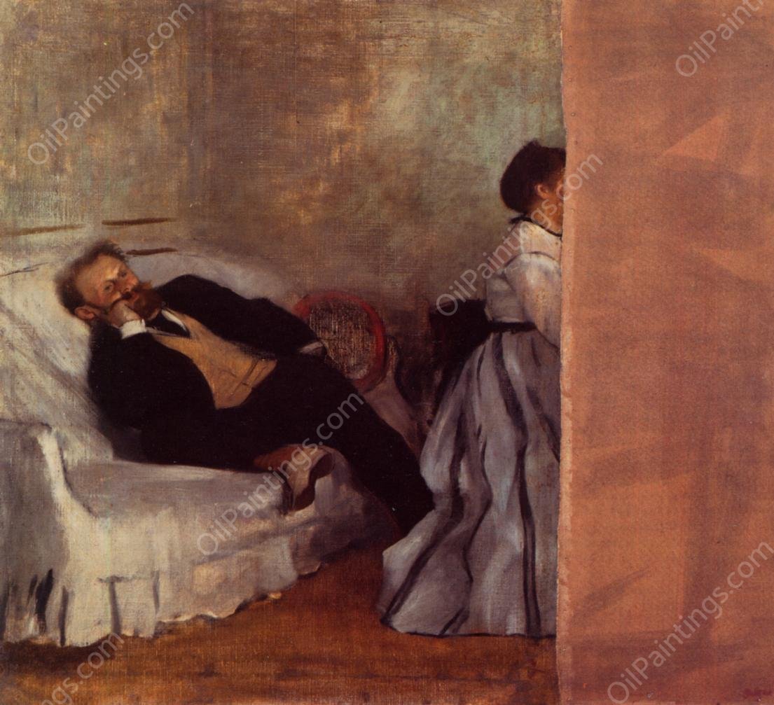 M. and Mme Edouard Manet by Edgar Degas - Hand-Painted Oil Painting Reproduction