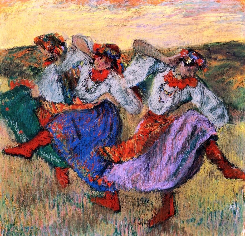 Russian Dancers 5 by Edgar Degas - Hand-Painted Oil Painting Reproduction