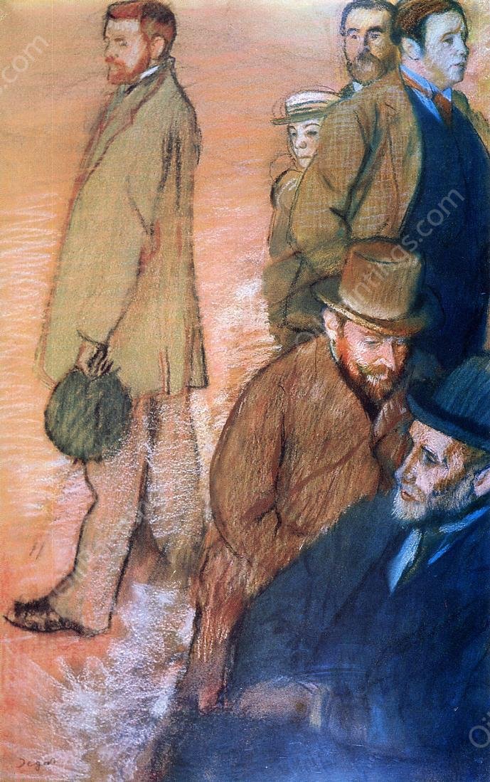 Six Friends of the Artist by Edgar Degas - Hand-Painted Oil Painting Reproduction