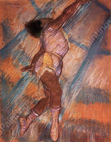 Study for 'La La at the Cirque Fernando' by Edgar Degas - Hand-Painted Oil Painting Reproduction
