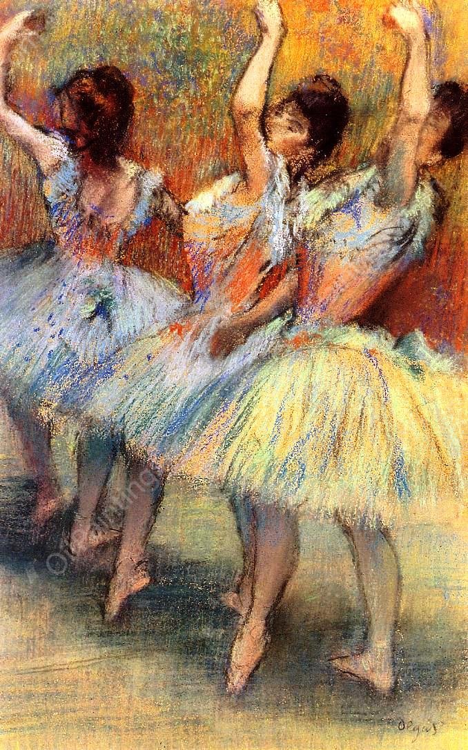Three Dancers 5 by Edgar Degas - Hand-Painted Oil Painting Reproduction