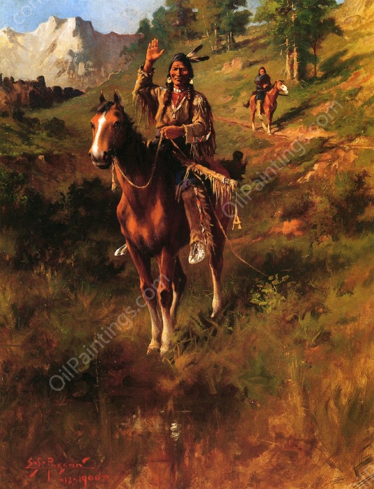 Sign of Peace by Edgar Samuel Paxson - Hand-Painted Oil Painting Reproduction