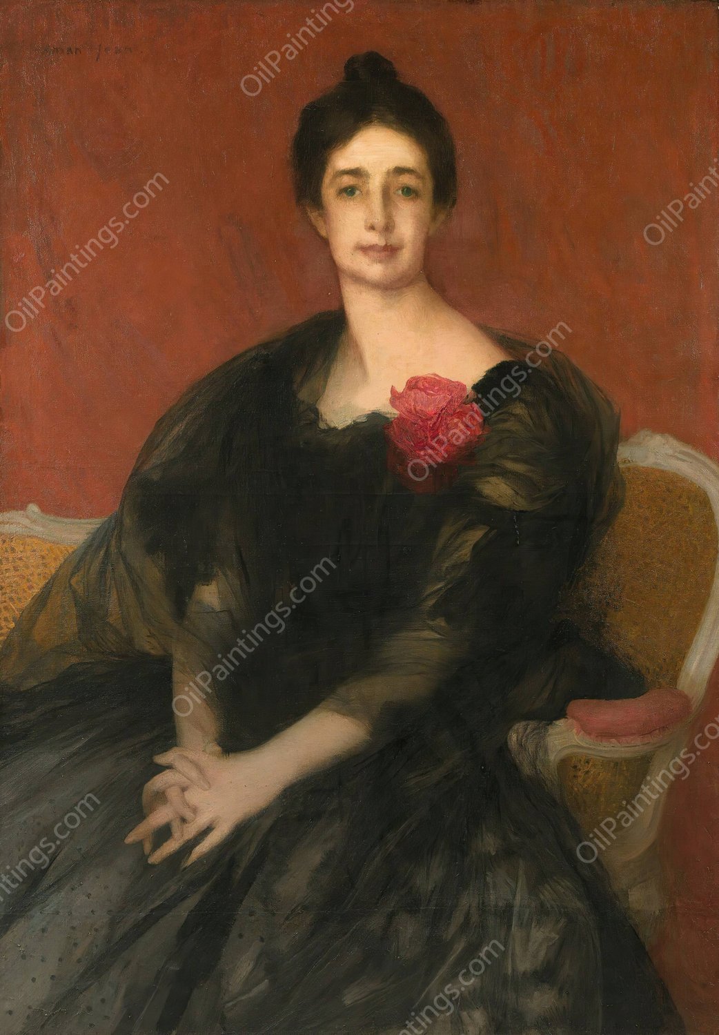 Portrait of princess Potemkine by Edmond Francois Aman-Jean - Hand-Painted Oil Painting Reproduction