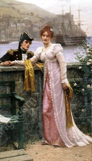 Adieu by Edmund Blair Leighton - Hand-Painted Oil Painting Reproduction