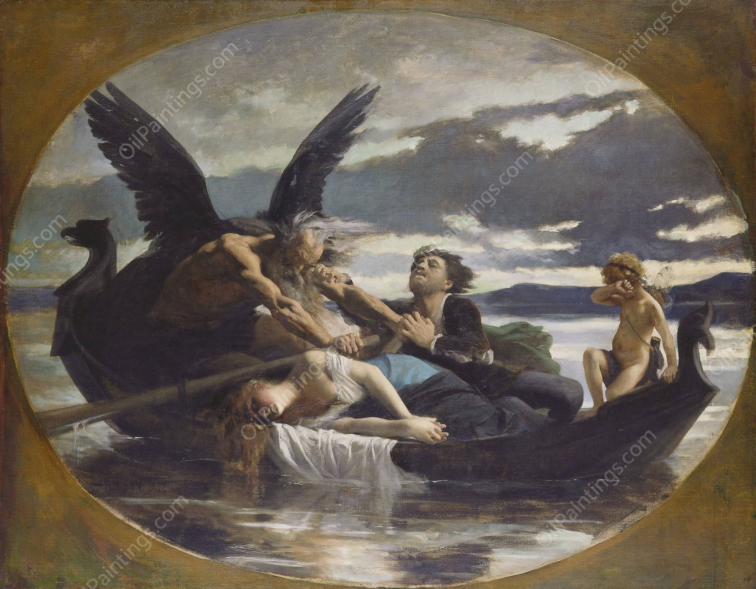 Love Dies in Time  by Edouard Bernard Debat-Ponsan - Hand-Painted Oil Painting Reproduction