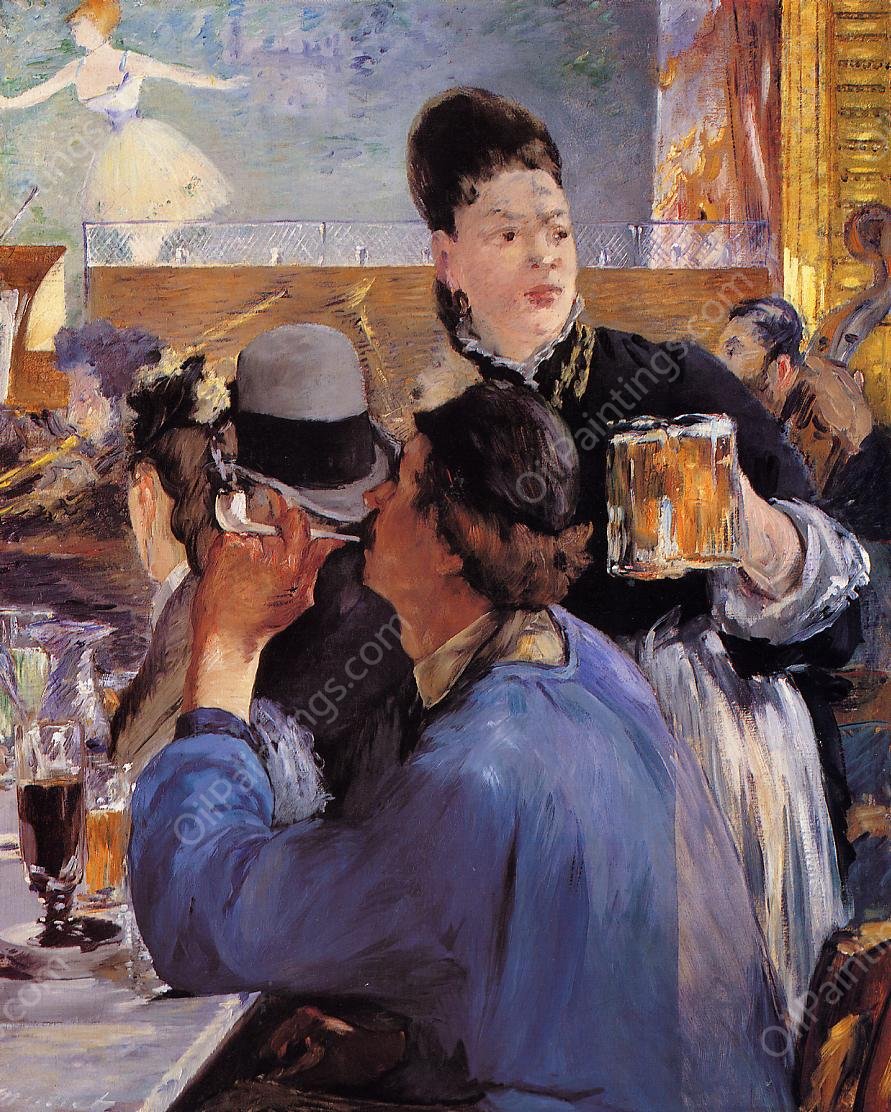 Corner in a Cafe-Concert by Edouard Manet - Hand-Painted Oil Painting Reproduction