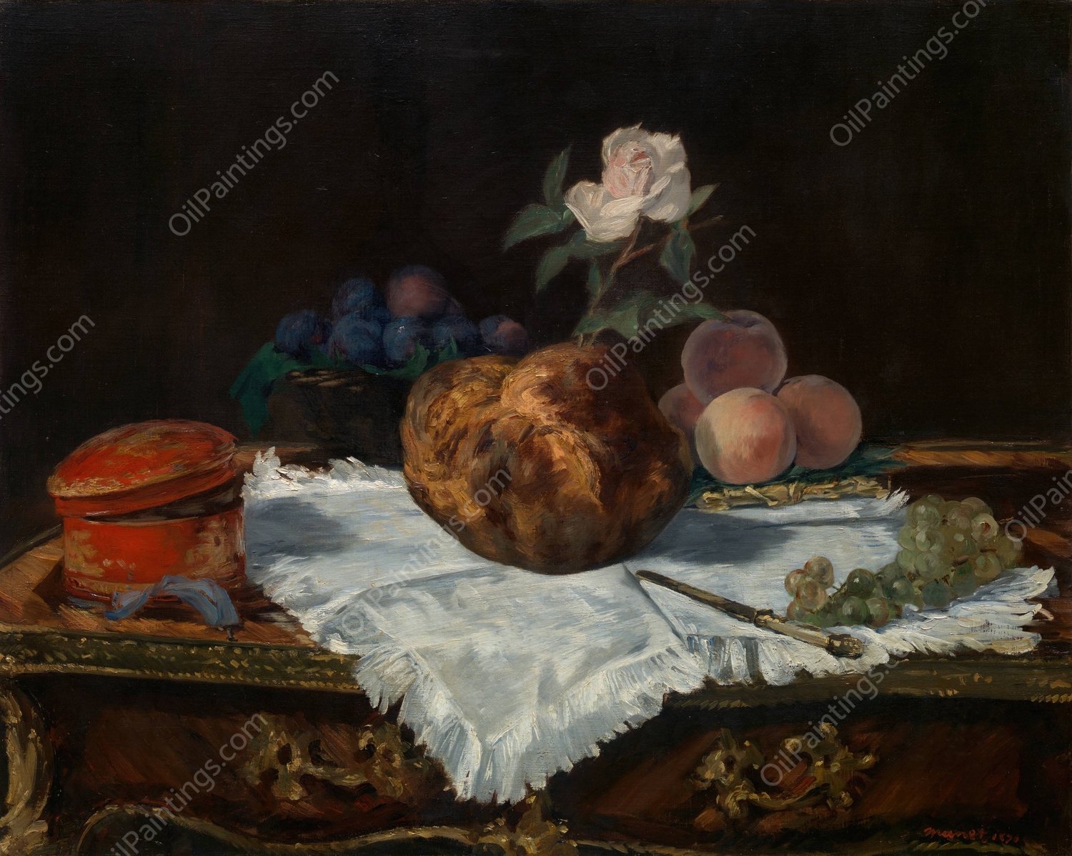 The Brioche  by Edouard Manet - Hand-Painted Oil Painting Reproduction