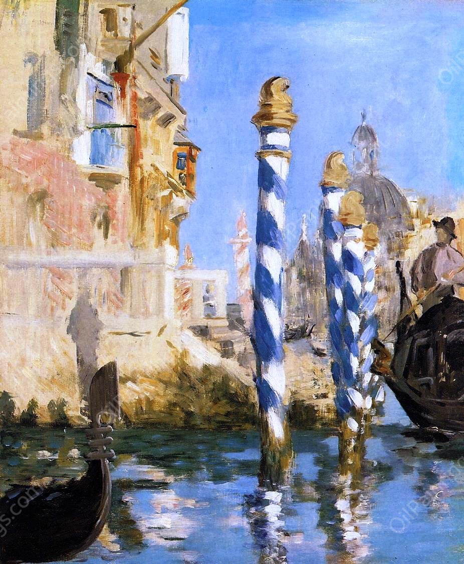 The Grand Canal, Venice by Edouard Manet - Hand-Painted Oil Painting Reproduction