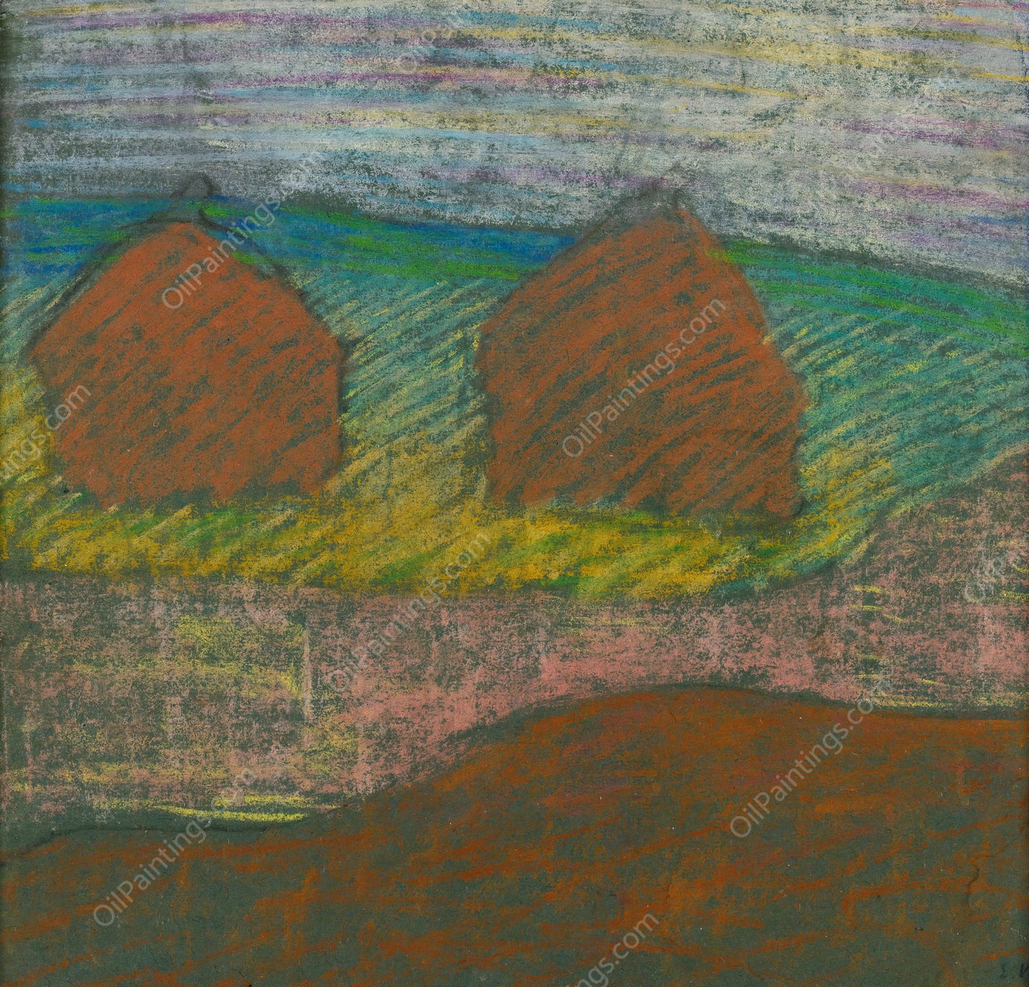 Meules  by Edouard Vuillard - Hand-Painted Oil Painting Reproduction