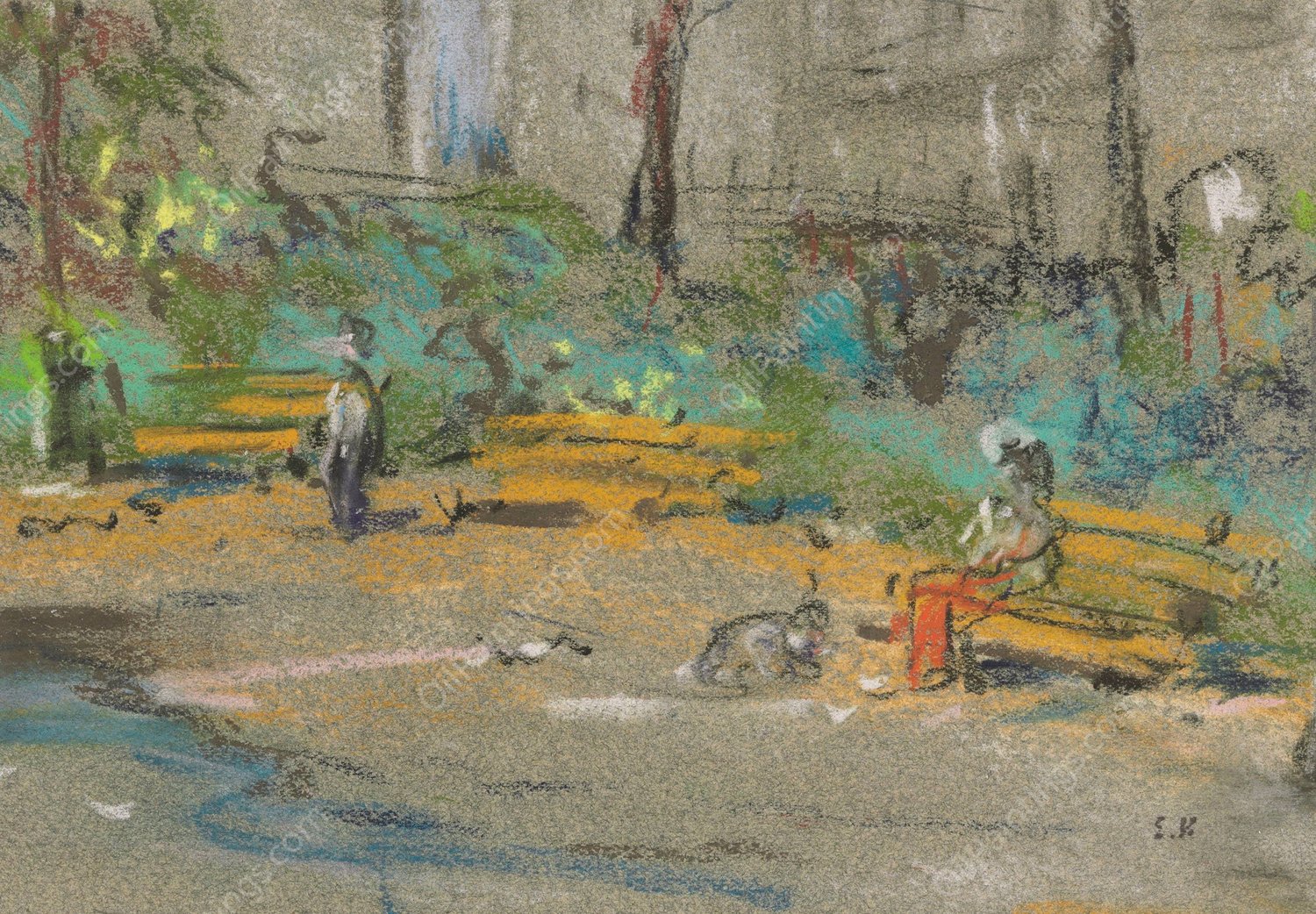 Square Berlioz  by Edouard Vuillard - Hand-Painted Oil Painting Reproduction