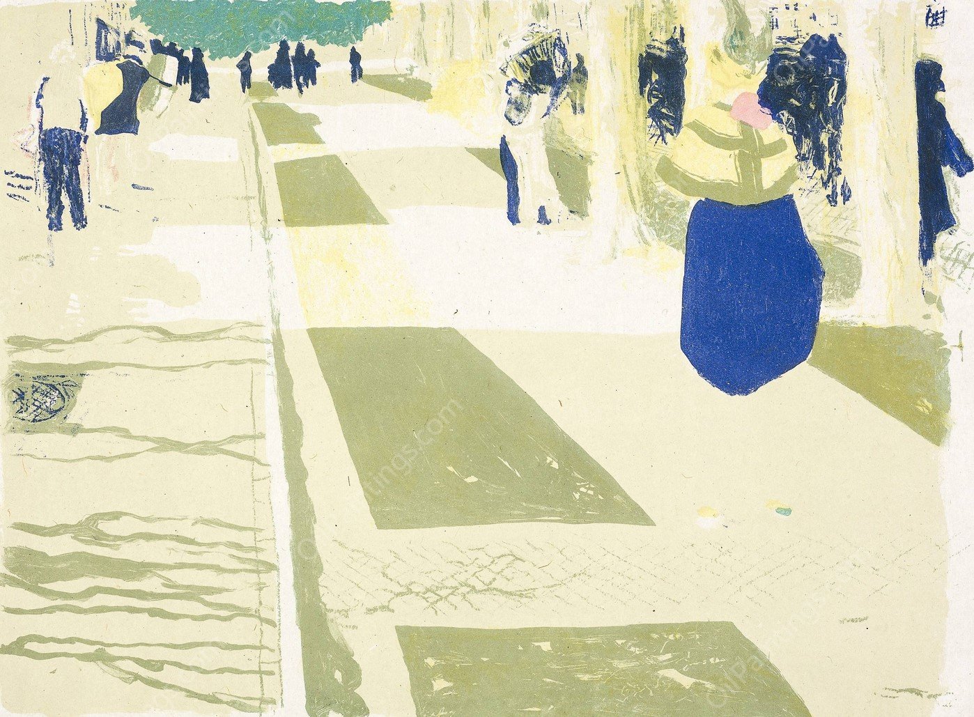 The Avenue  by Edouard Vuillard - Hand-Painted Oil Painting Reproduction