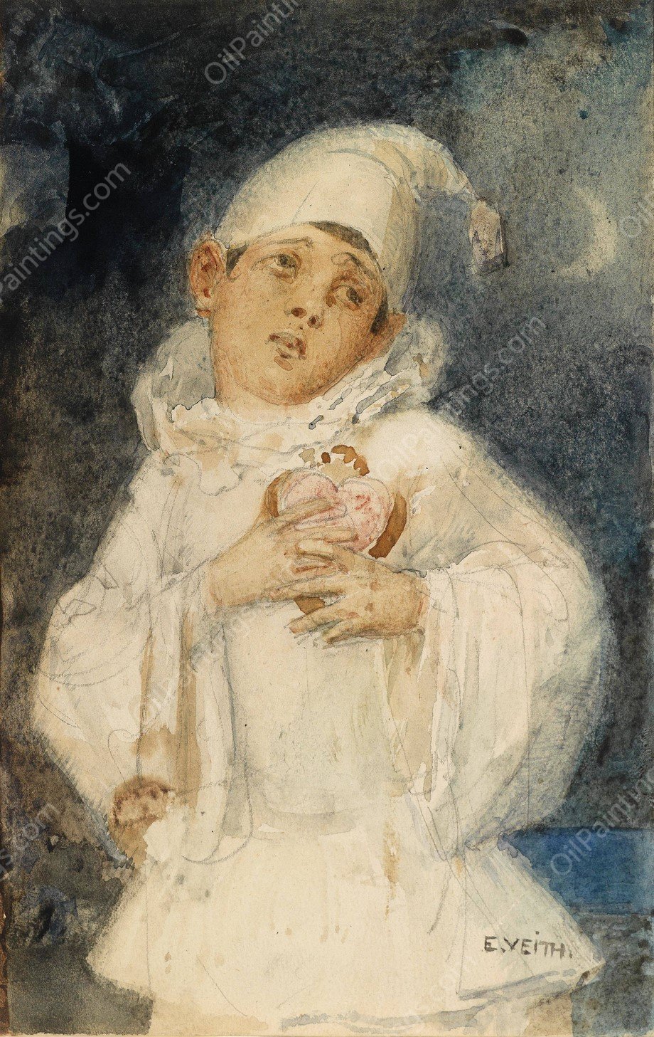 Harlekin by Eduard Veith - Hand-Painted Oil Painting Reproduction