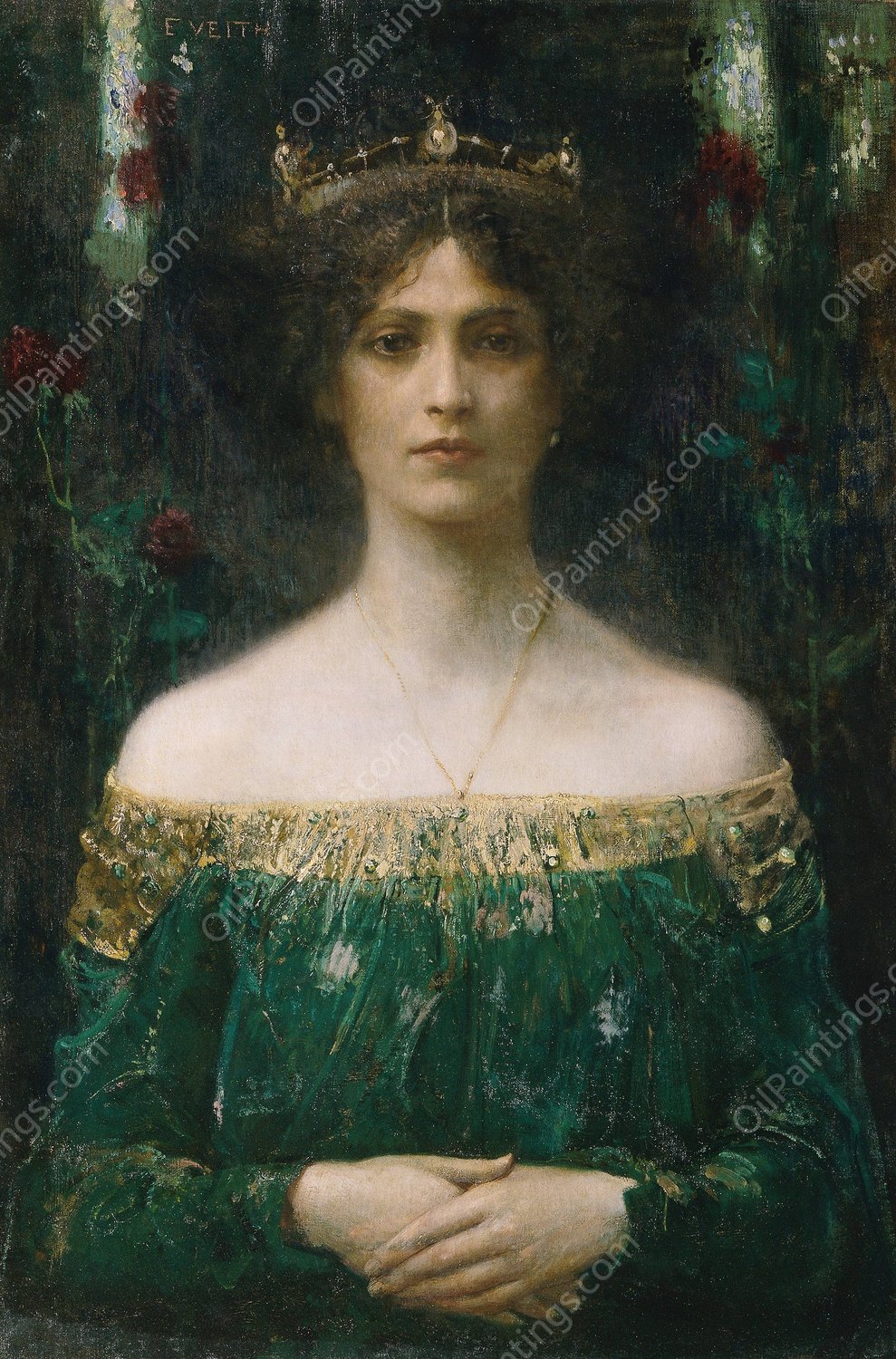 The King's Daughter  by Eduard Veith - Hand-Painted Oil Painting Reproduction