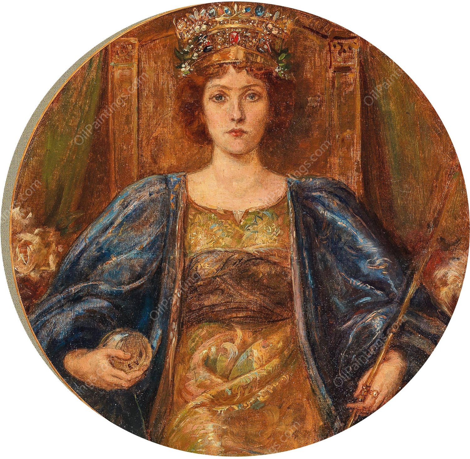 The Queen by Eduard Veith - Hand-Painted Oil Painting Reproduction