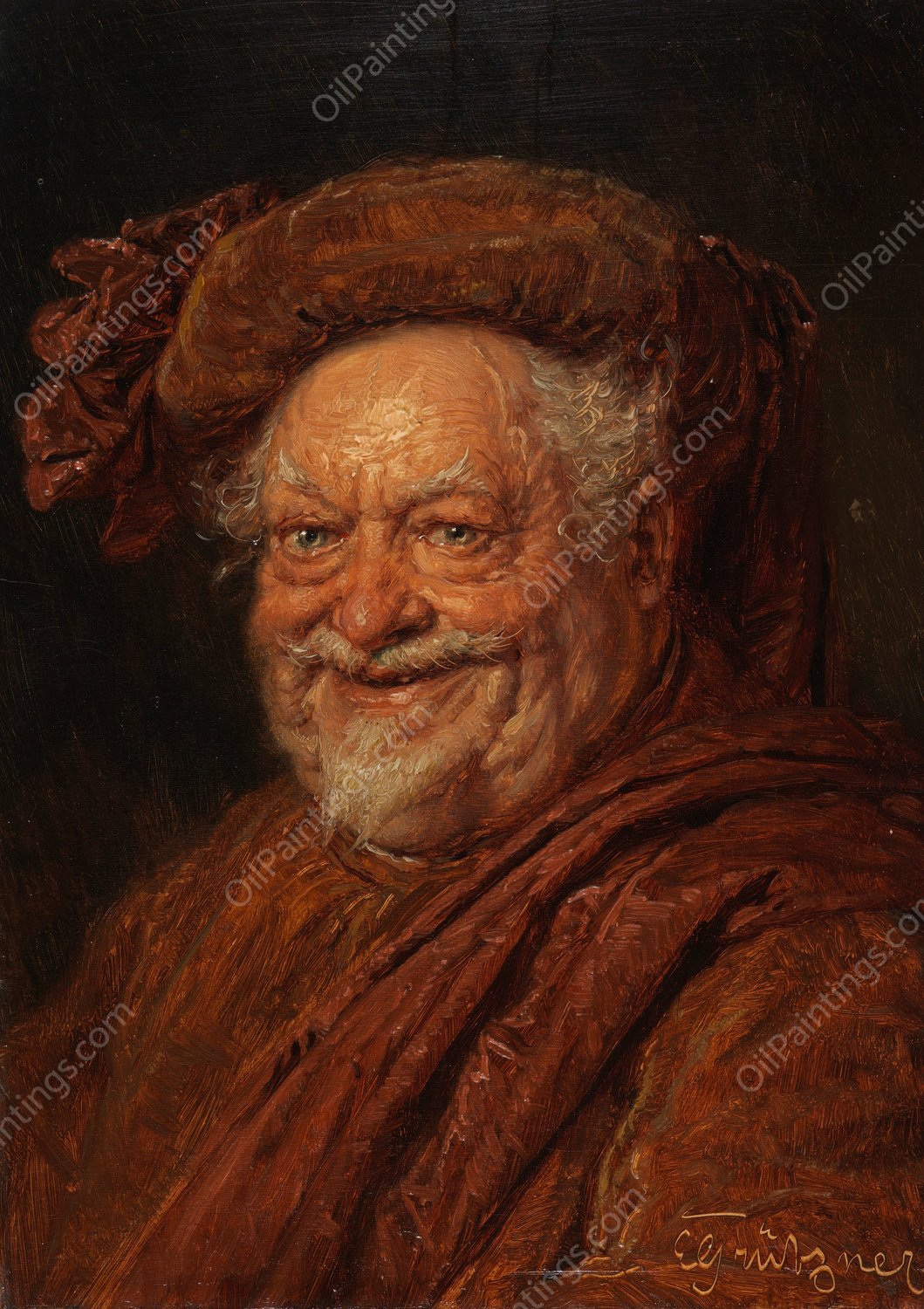 Falstaff  by Eduard Von Grutzner - Hand-Painted Oil Painting Reproduction