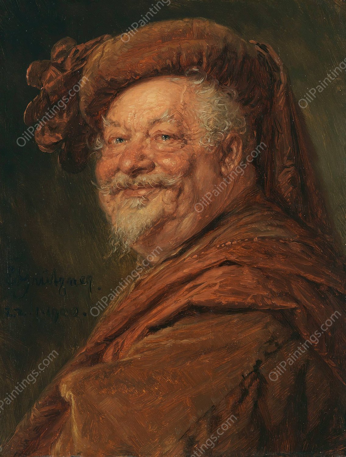 Falstaff  by Eduard Von Grutzner - Hand-Painted Oil Painting Reproduction