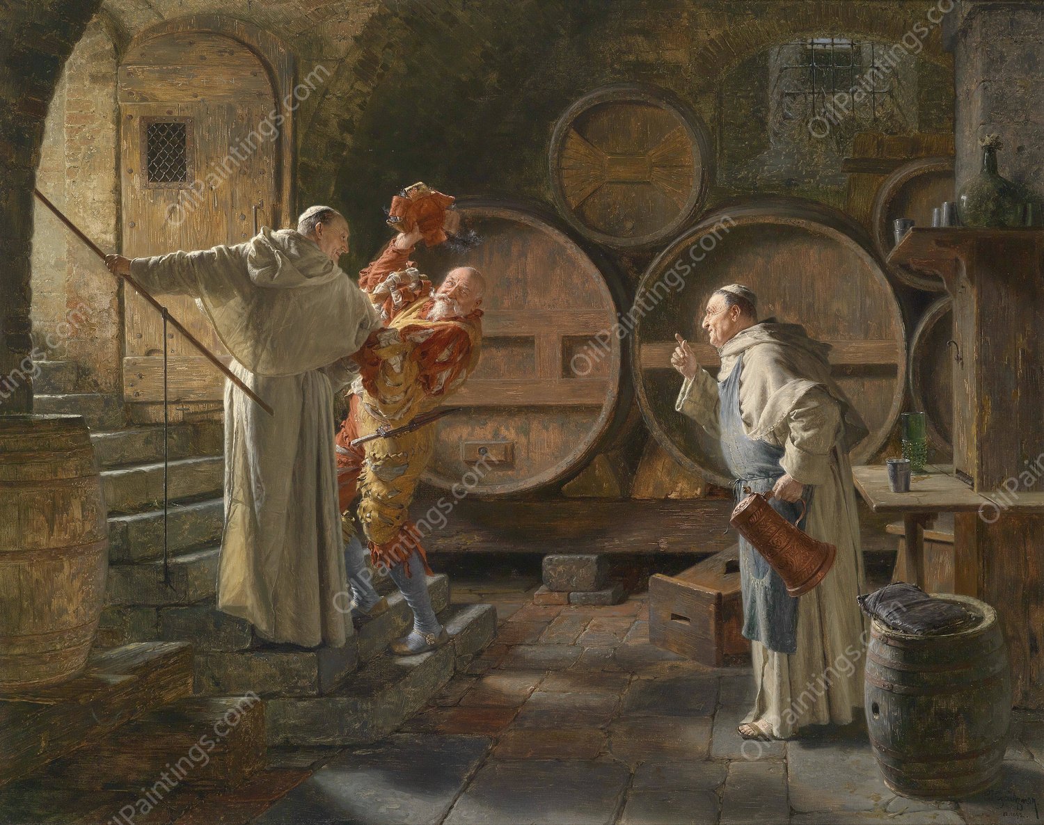 Nach schwerer Sitzung  by Eduard Von Grutzner - Hand-Painted Oil Painting Reproduction