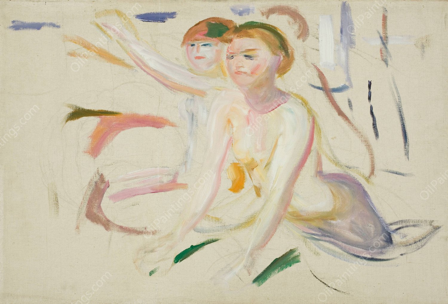 Bathing Women  by Edvard Munch - Hand-Painted Oil Painting Reproduction