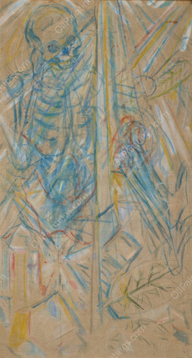 Death and Crystallization  by Edvard Munch - Hand-Painted Oil Painting Reproduction