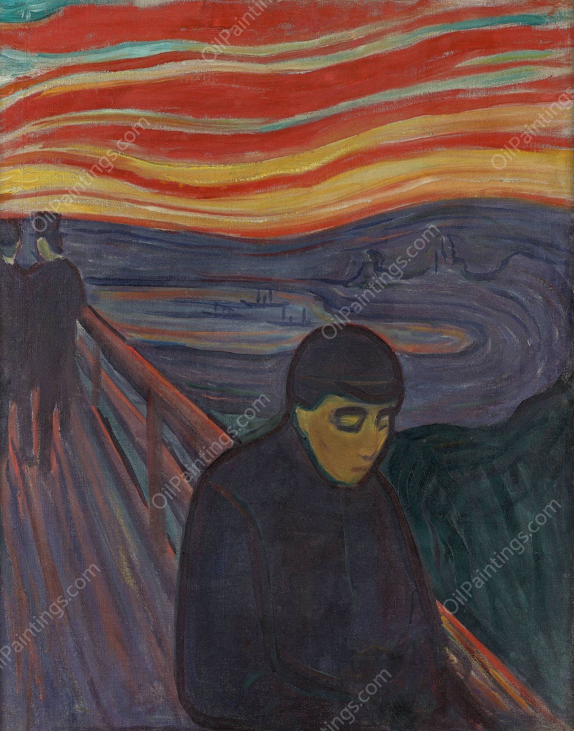 Despair  by Edvard Munch - Hand-Painted Oil Painting Reproduction