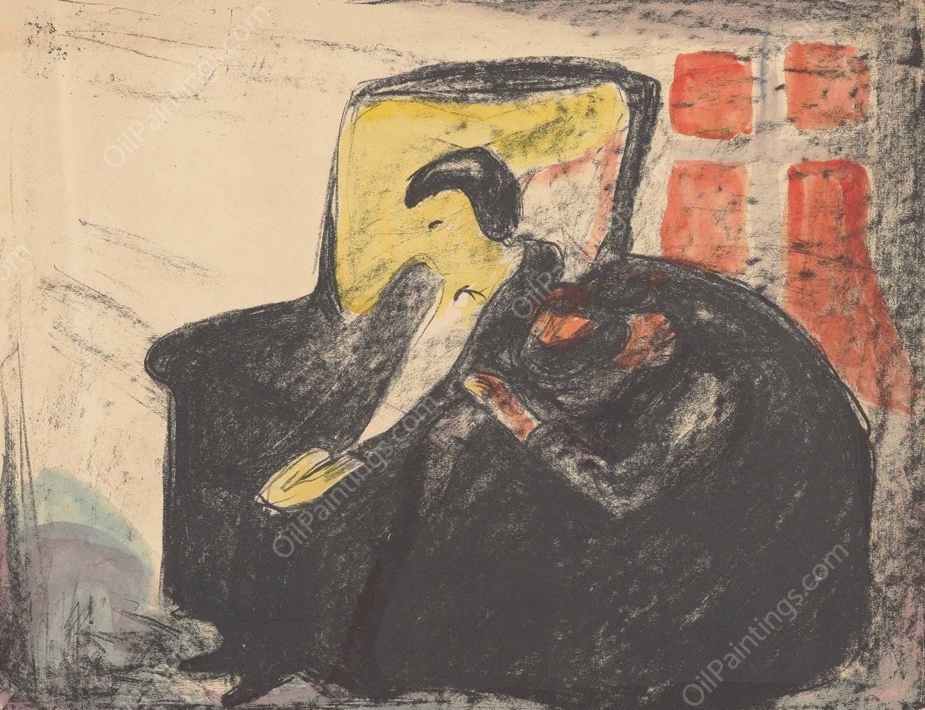 Ghosts; Osvald  by Edvard Munch - Hand-Painted Oil Painting Reproduction