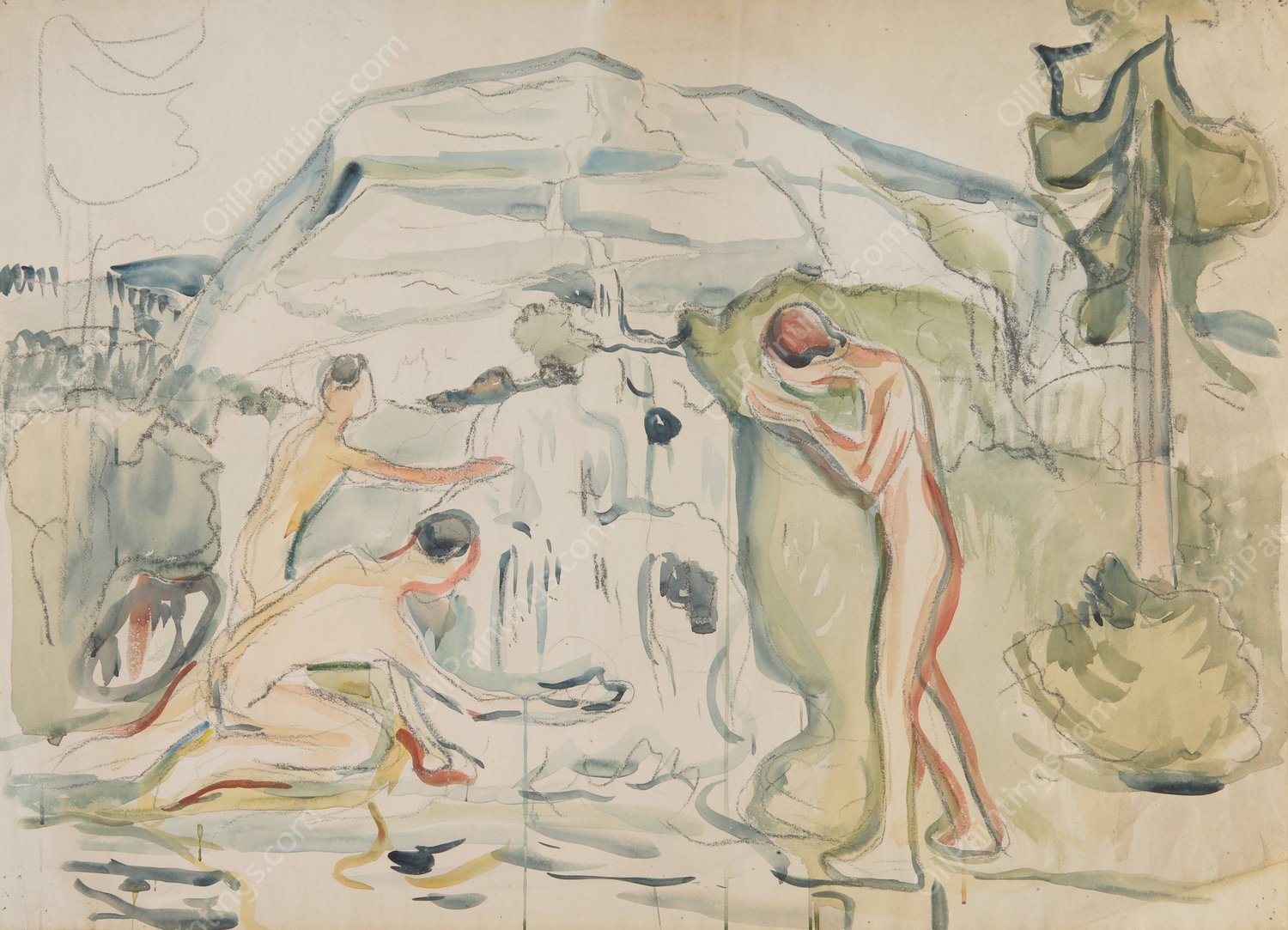 Kilden  by Edvard Munch - Hand-Painted Oil Painting Reproduction