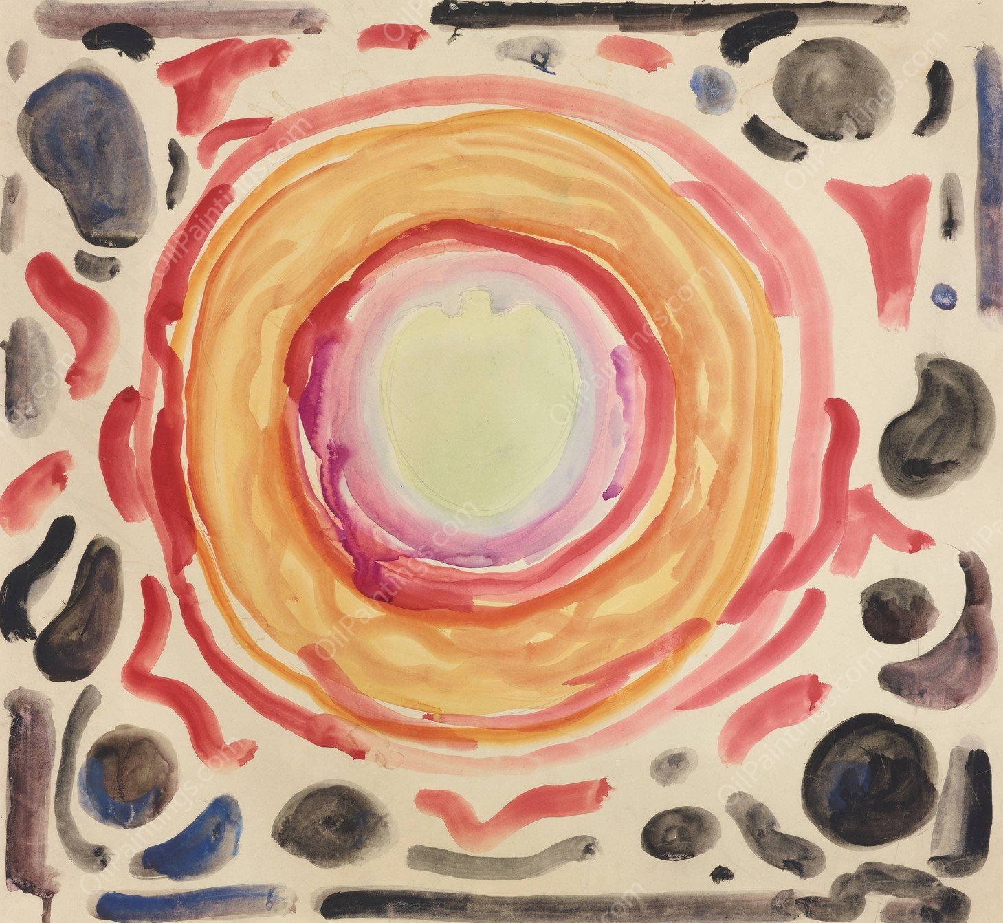 Kunstneren og hans syke oye. Optisk illusjon.  by Edvard Munch - Hand-Painted Oil Painting Reproduction