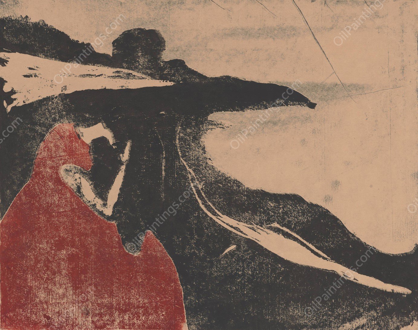 Melancholy II  by Edvard Munch - Hand-Painted Oil Painting Reproduction