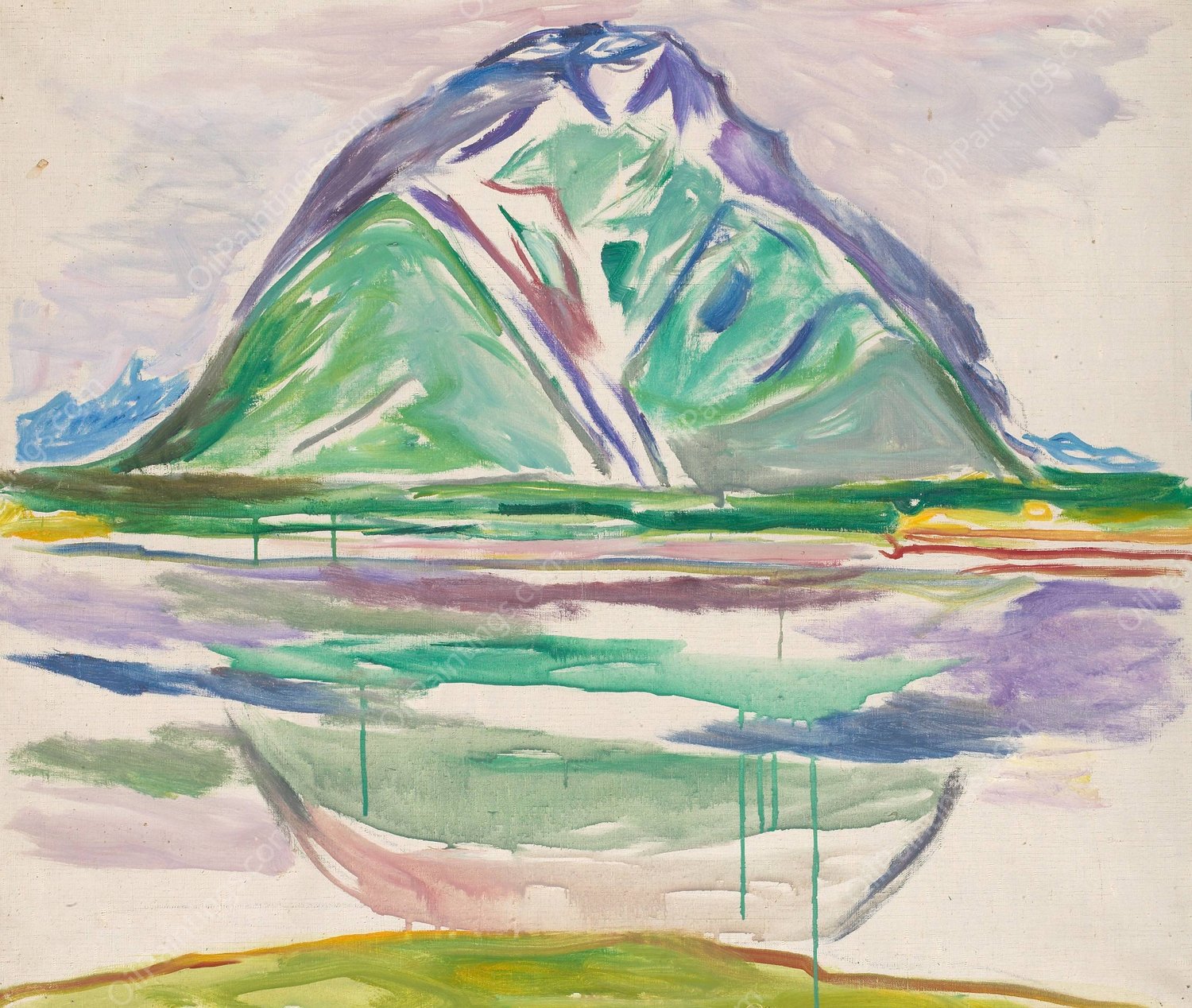 Mountains  by Edvard Munch - Hand-Painted Oil Painting Reproduction