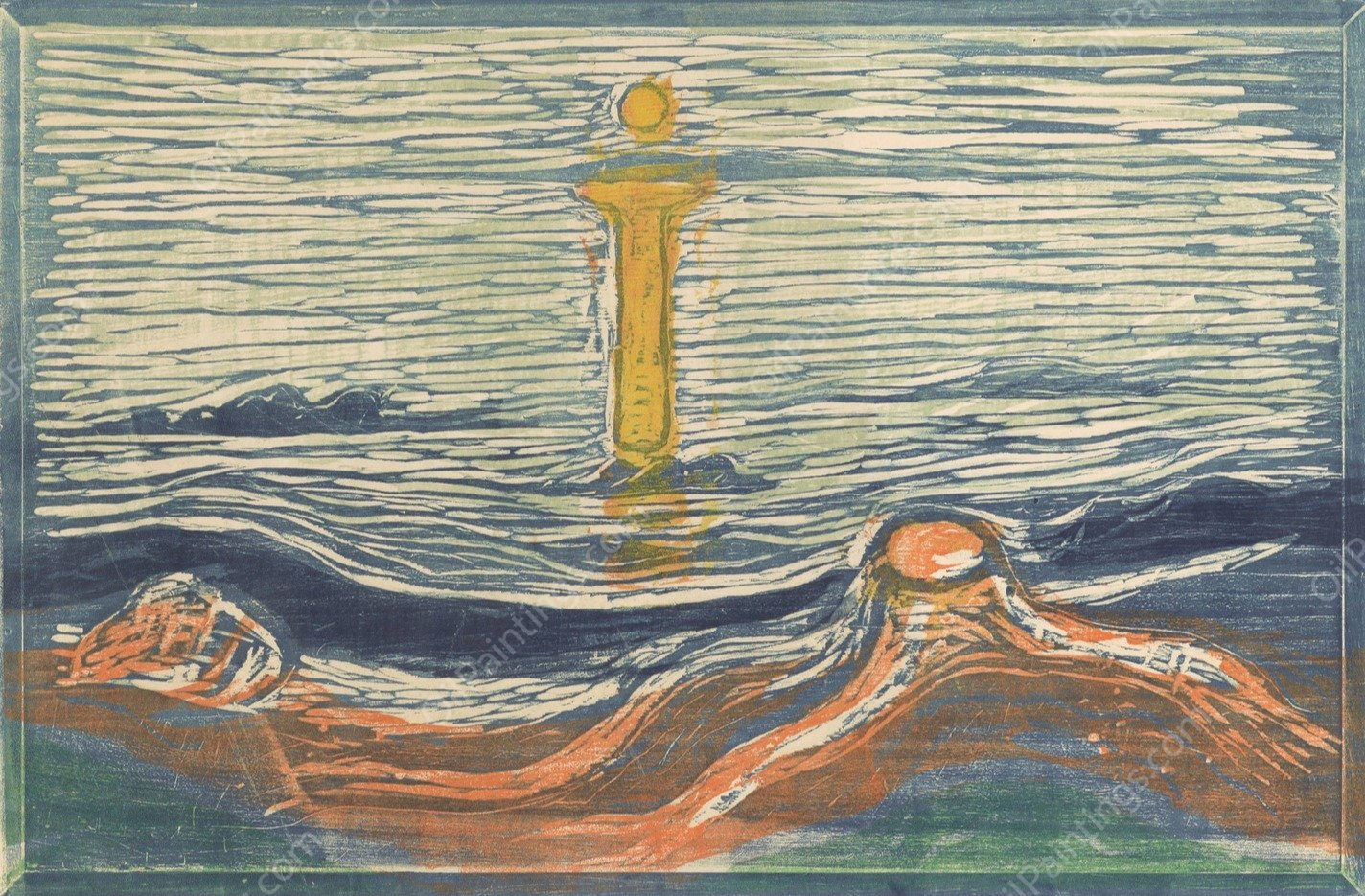 Mystical Shore  by Edvard Munch - Hand-Painted Oil Painting Reproduction