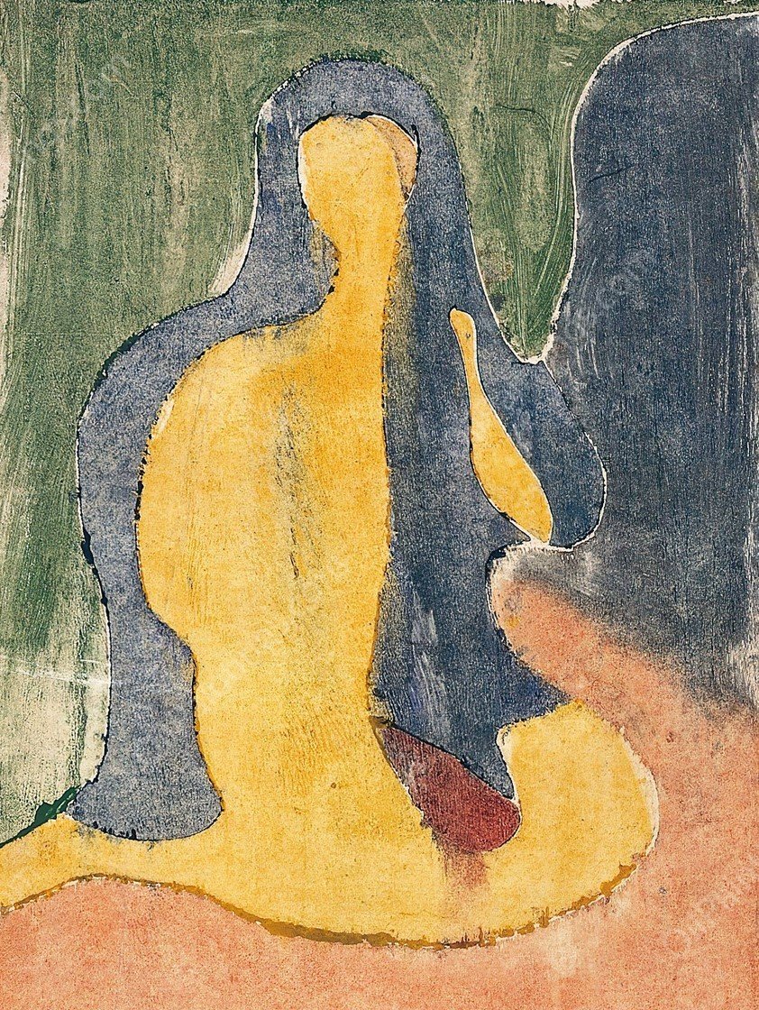 Sittende akt  by Edvard Munch - Hand-Painted Oil Painting Reproduction