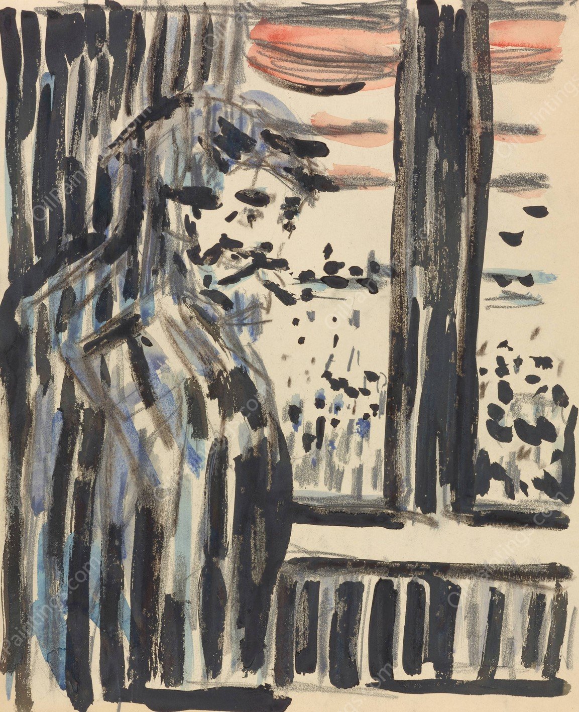 Staende figur    by Edvard Munch - Hand-Painted Oil Painting Reproduction