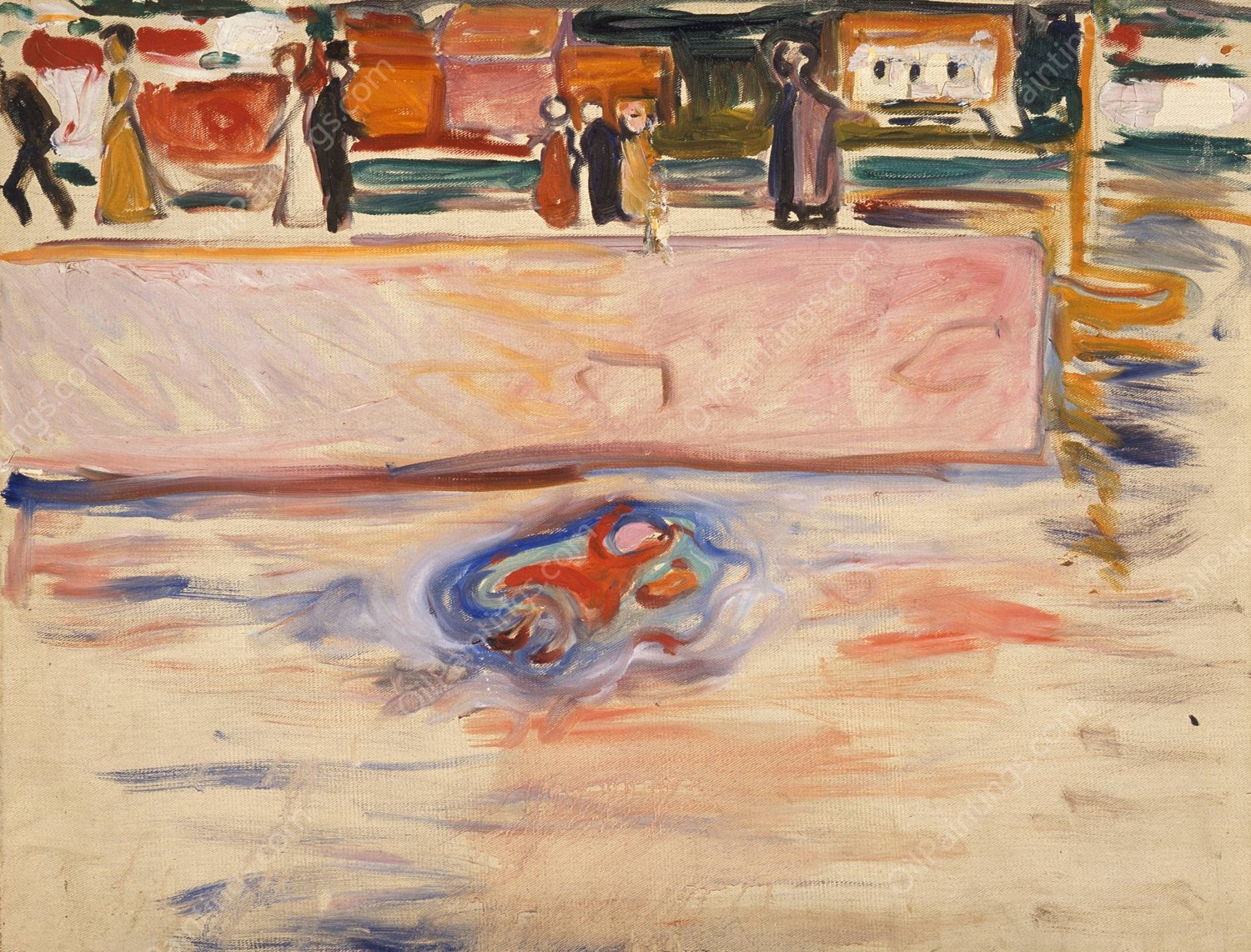 The Drowning Child  by Edvard Munch - Hand-Painted Oil Painting Reproduction