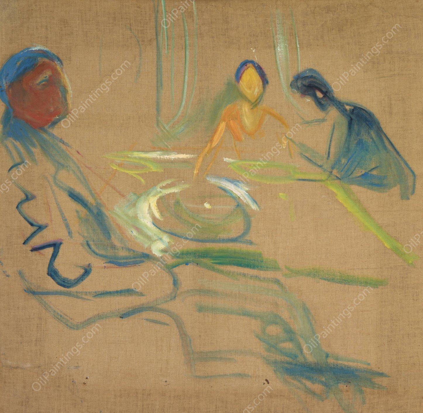 The Wedding of the Bohemian  by Edvard Munch - Hand-Painted Oil Painting Reproduction