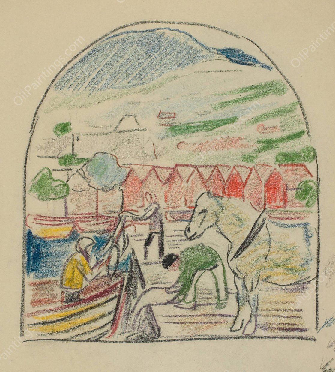 Untitled 14 by Edvard Munch - Hand-Painted Oil Painting Reproduction