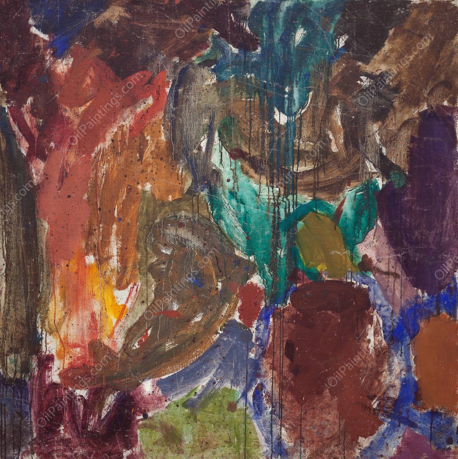 Dante and Vergil in the Underworld  by Edvard Weie - Hand-Painted Oil Painting Reproduction