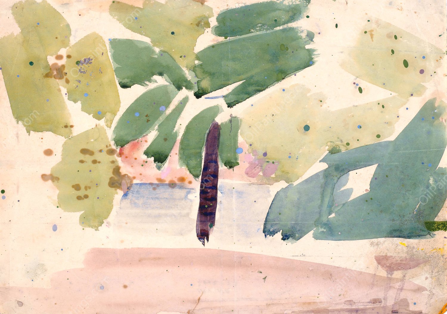 Farvestudie til Langelinie-billedet II  by Edvard Weie - Hand-Painted Oil Painting Reproduction