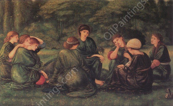 Green Summer by Edward Burne-Jones - Hand-Painted Oil Painting Reproduction
