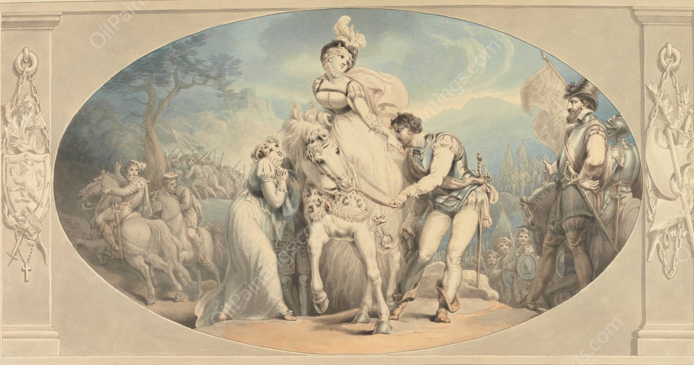 Mary, Queen of Scots by Edward Francis Burney - Hand-Painted Oil Painting Reproduction