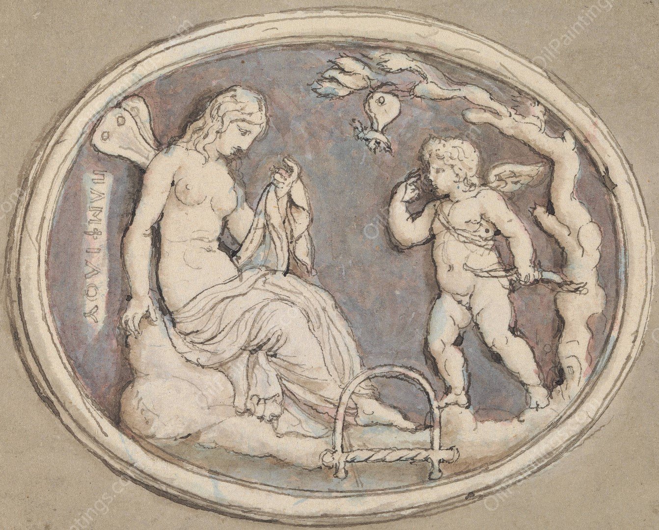 Pamphilia by Edward Francis Burney - Hand-Painted Oil Painting Reproduction