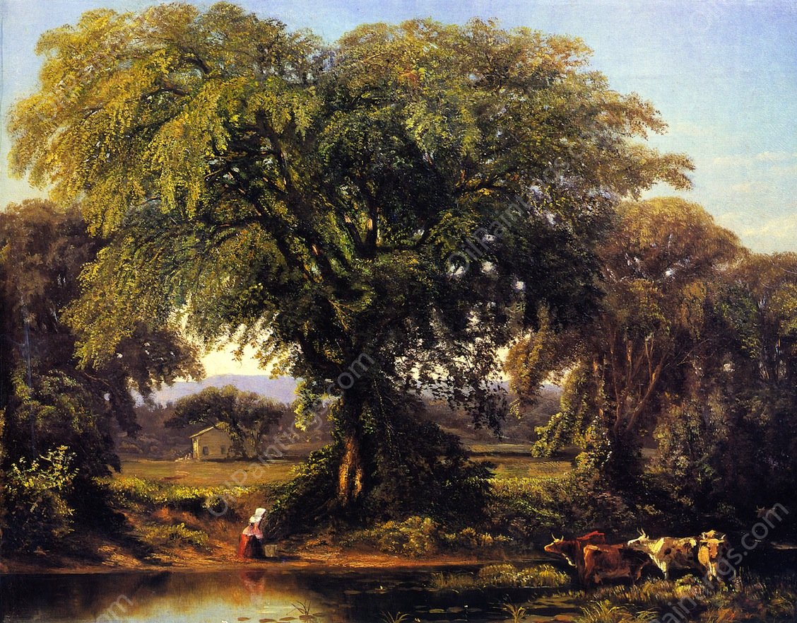 Landscape near Albany by Edward Gay - Hand-Painted Oil Painting Reproduction