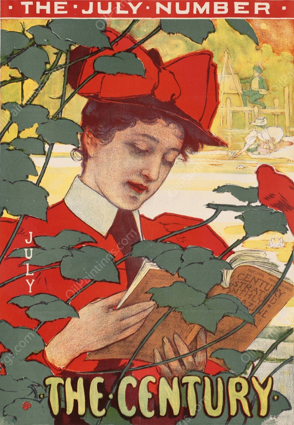 The century. The July number  by Edward Henry Potthast - Hand-Painted Oil Painting Reproduction