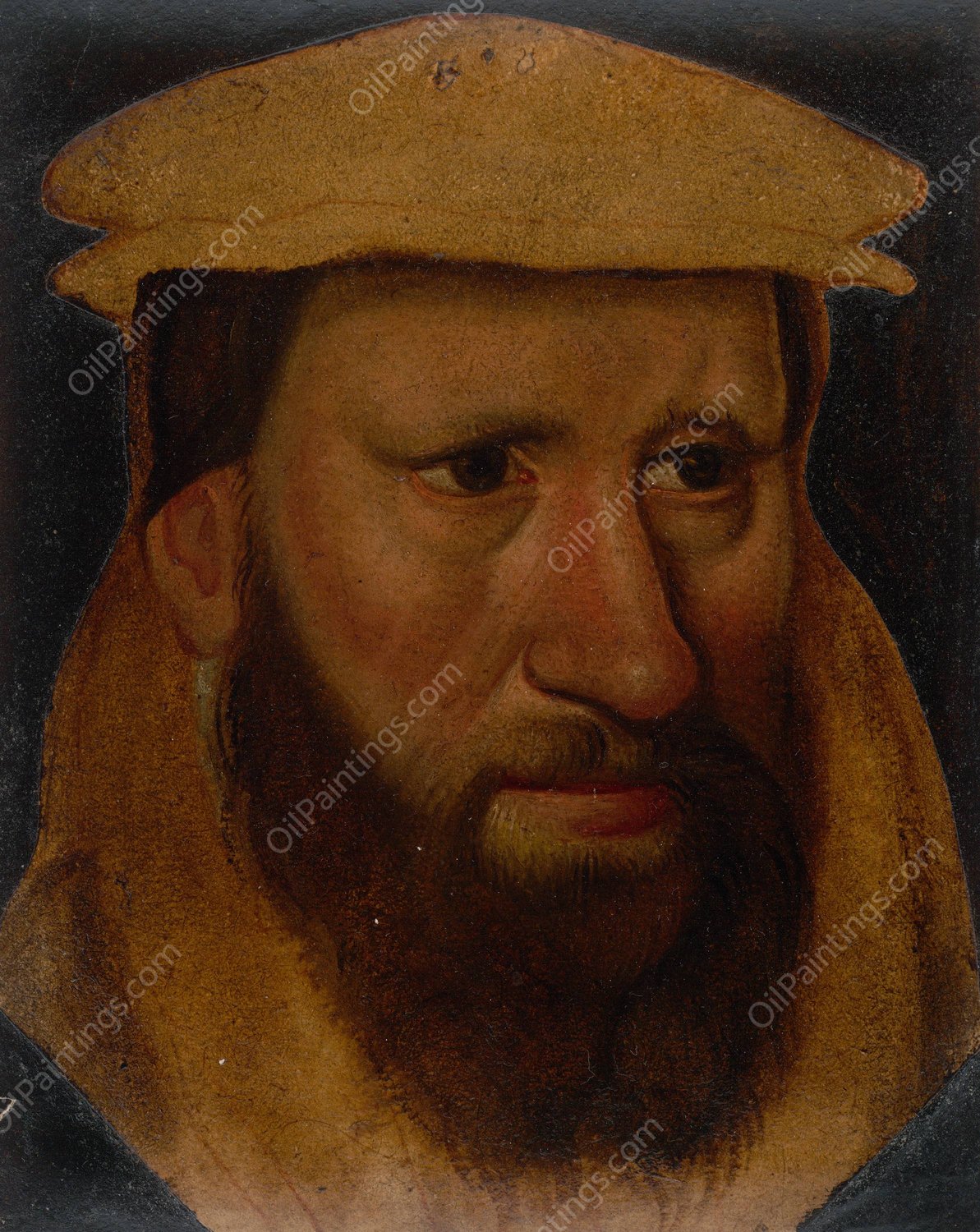 Portrait of a gentleman, perhaps Bishop Bonner  by Edward Hicks - Hand-Painted Oil Painting Reproduction