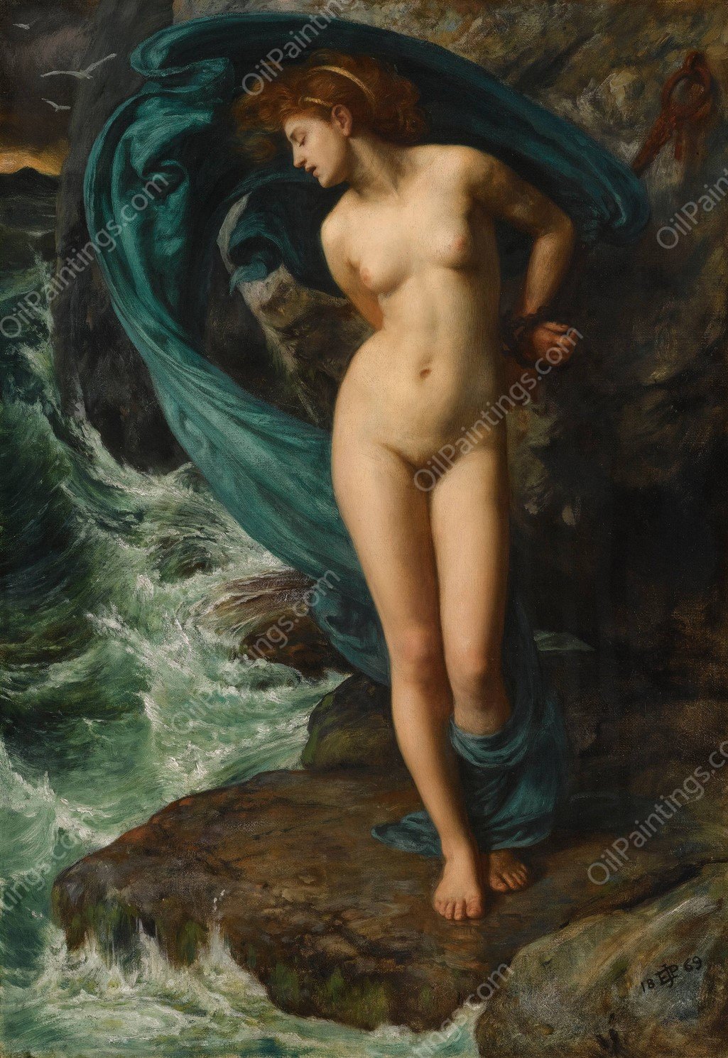 Andromeda  by Edward John Poynter - Hand-Painted Oil Painting Reproduction